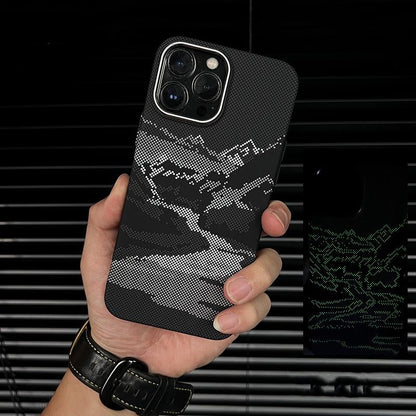 Nachtleuchtende TPU-Silikon Hülle für iPhone – Magnetische Absorption & 3D-Strukturdesign