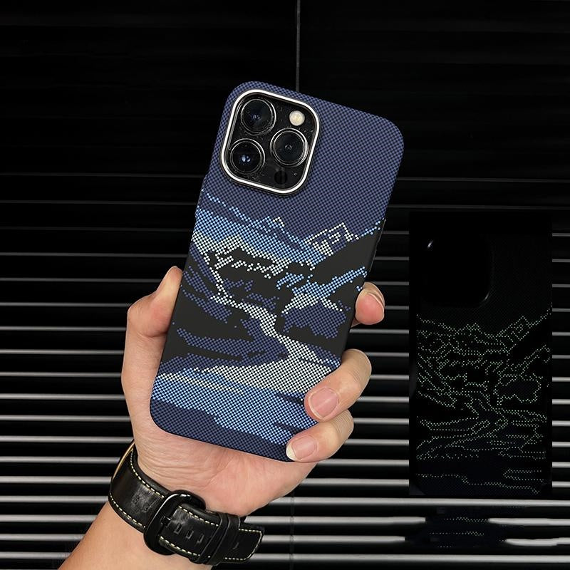 Nachtleuchtende TPU-Silikon Hülle für iPhone – Magnetische Absorption & 3D-Strukturdesign