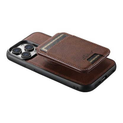 Leather Card Holder Phone Case: Magnetic Stand, Wireless Charging (MagSafe Compatible)