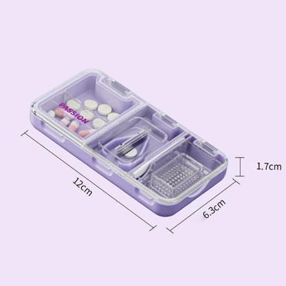 Innovativer 3-in-1 Tablettenschneider, Zerkleinerer und Tablettenaufbewahrungsbox