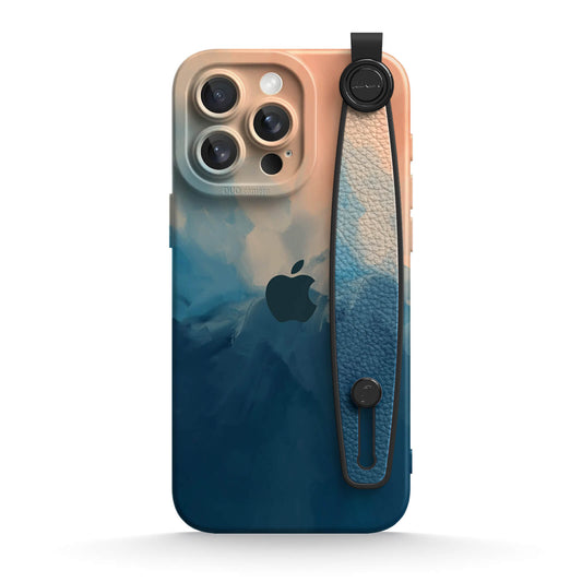 Beige Blau | Multifunktionale Handgelenktasche für iPhone-Serie