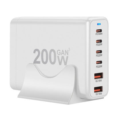 200W GaN 6-Port USB-C Ladegerät – Schnelles Laden für Smartphones und Laptops