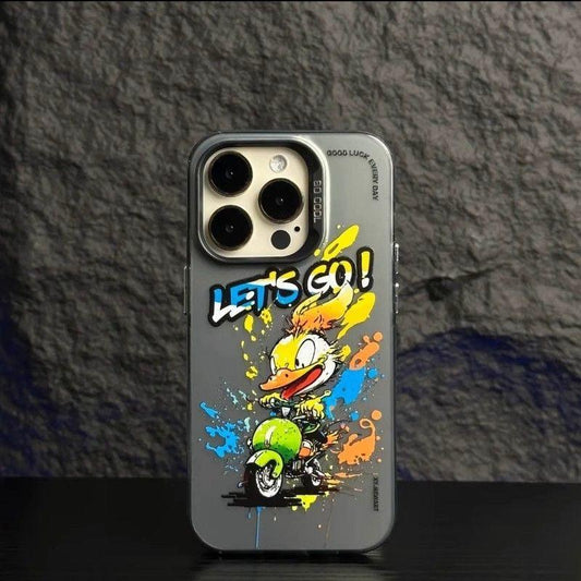 Ölgemälde Graffiti iPhone 16 Hülle – Stilvolles Design mit Kohlefaser