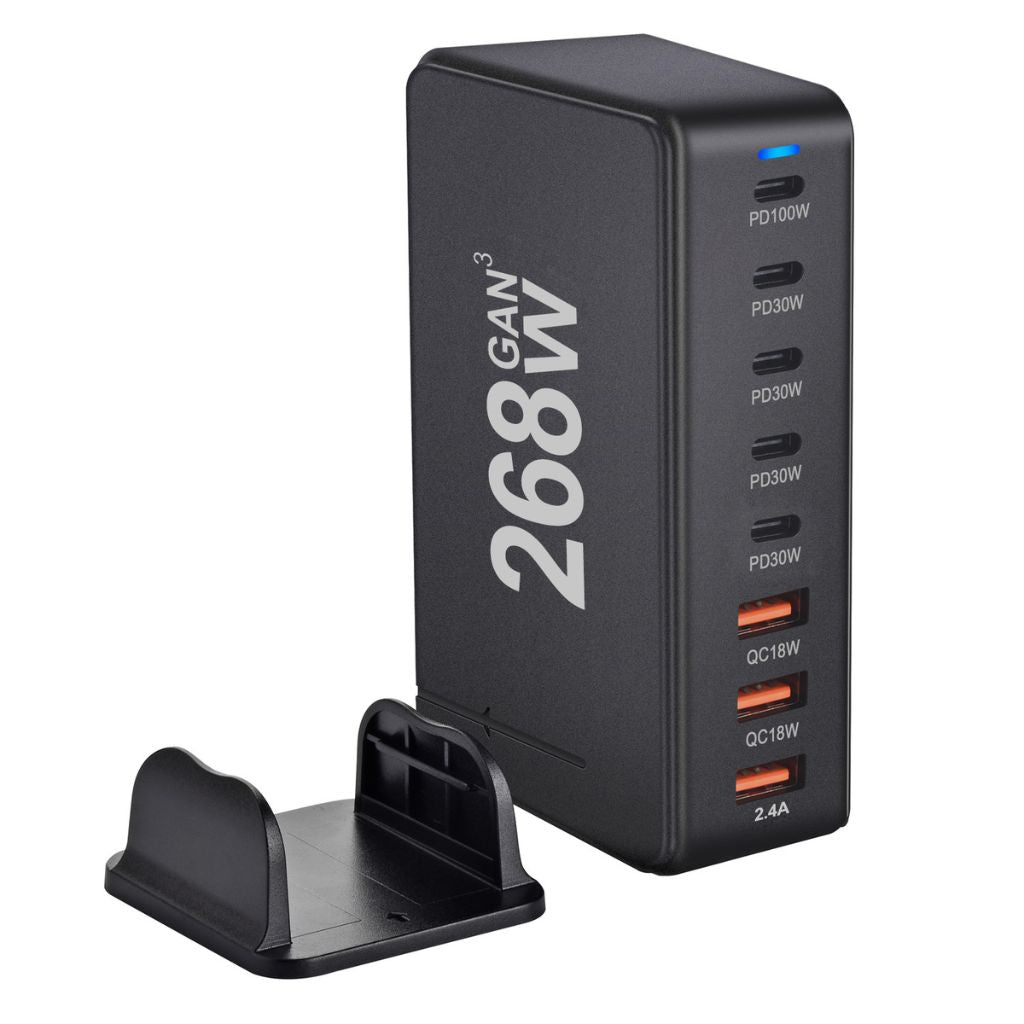 268W GaN 8-Port USB-C Ladegerät