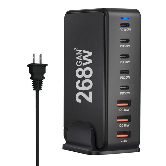 268W GaN 8-Port USB-C Ladegerät