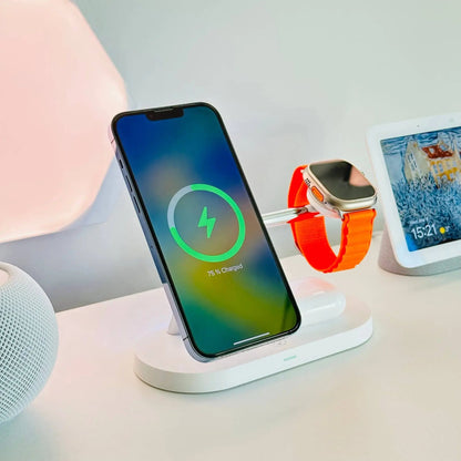 Evolved Chargers® 3-in-1 MagSafe-Ladegerät – Für iPhone, Apple Watch & AirPods