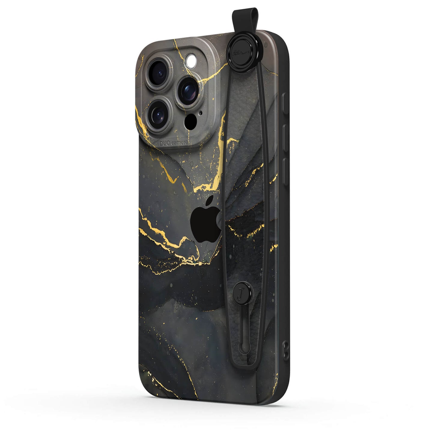 Schwarzer Goldsand | Multifunktionale Armbanduhr Tasche für iPhone Serie