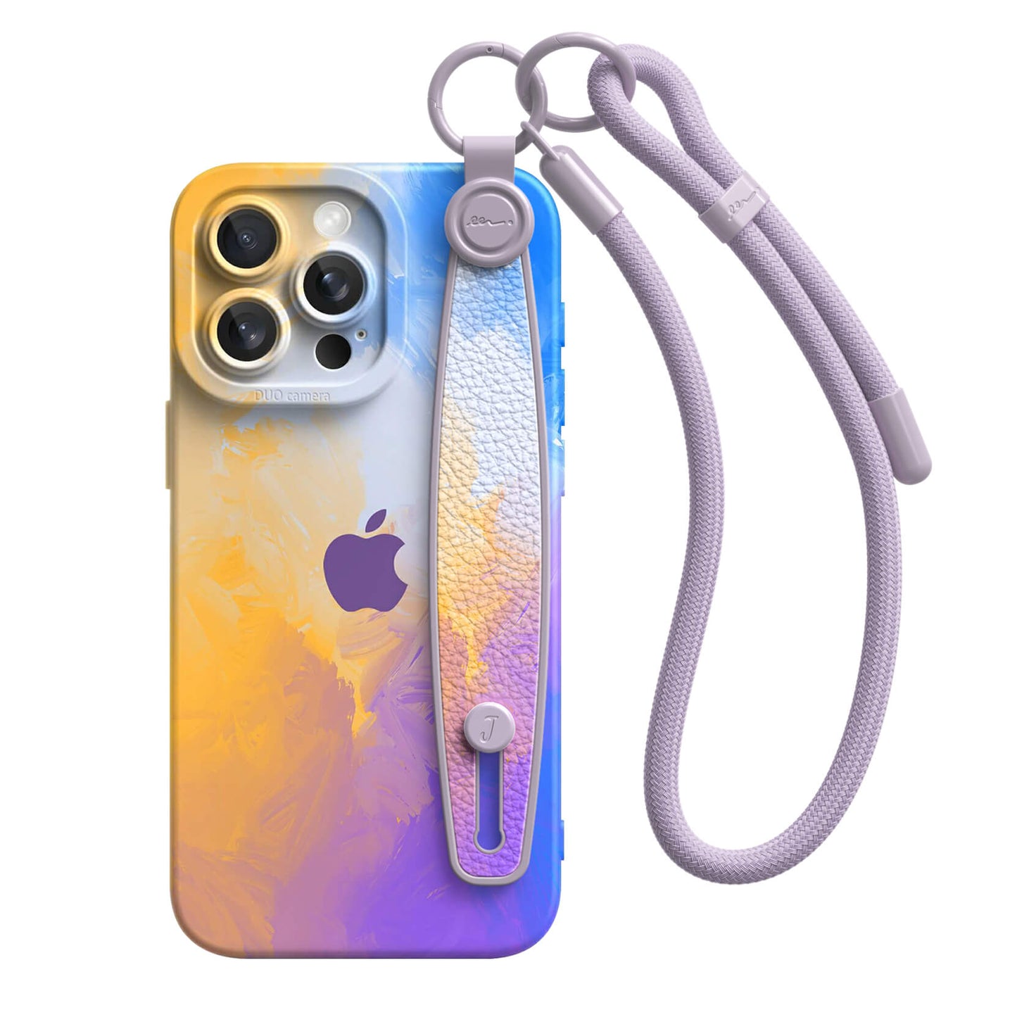 Lila Gelb | Multifunktionale Handgelenktasche für iPhone-Serie