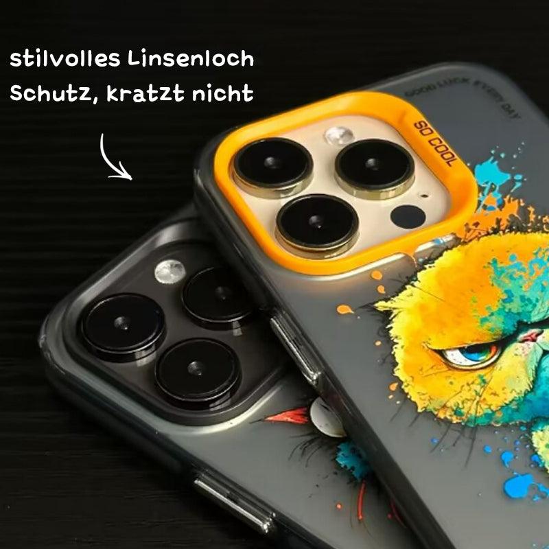 Ölgemälde Graffiti iPhone 16 Hülle – Stilvolles Design mit Kohlefaser