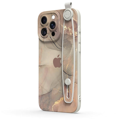 Elegantes Braun | Multifunktionale Handgelenktasche für iPhone-Serie