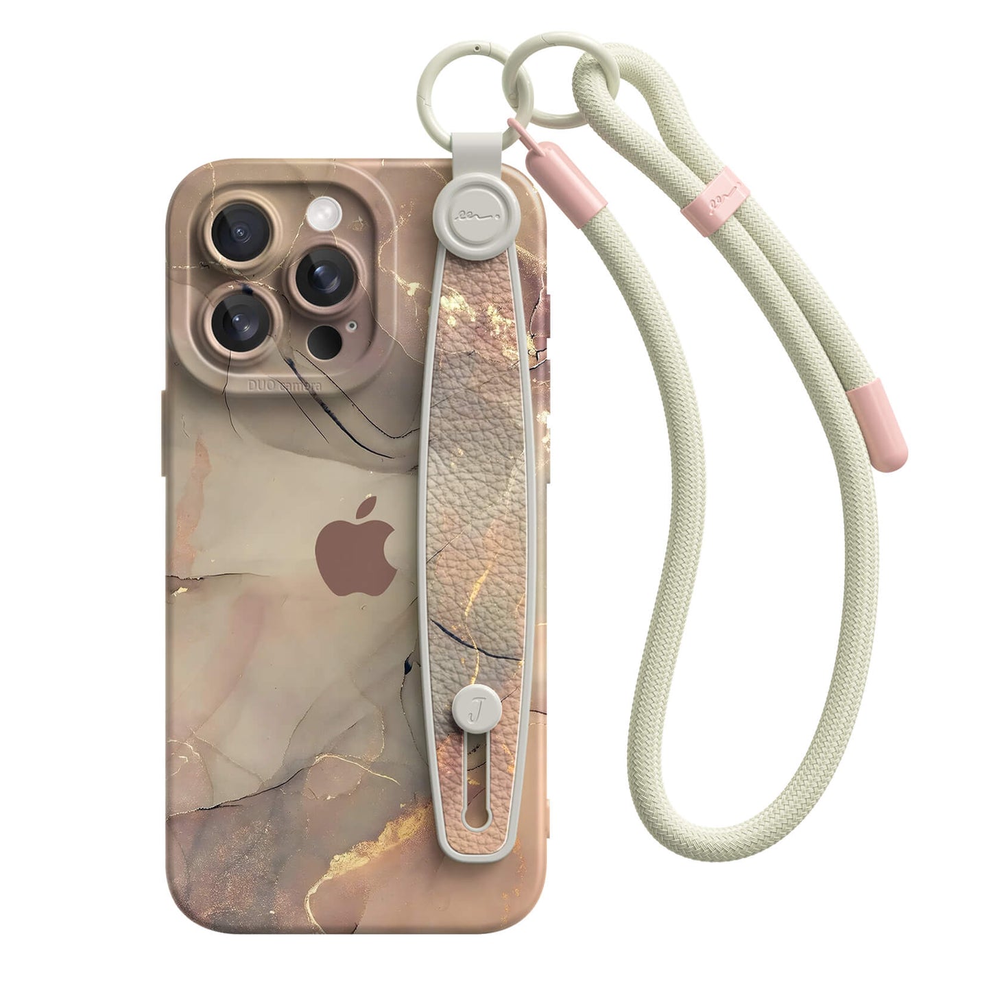 Elegantes Braun | Multifunktionale Handgelenktasche für iPhone-Serie