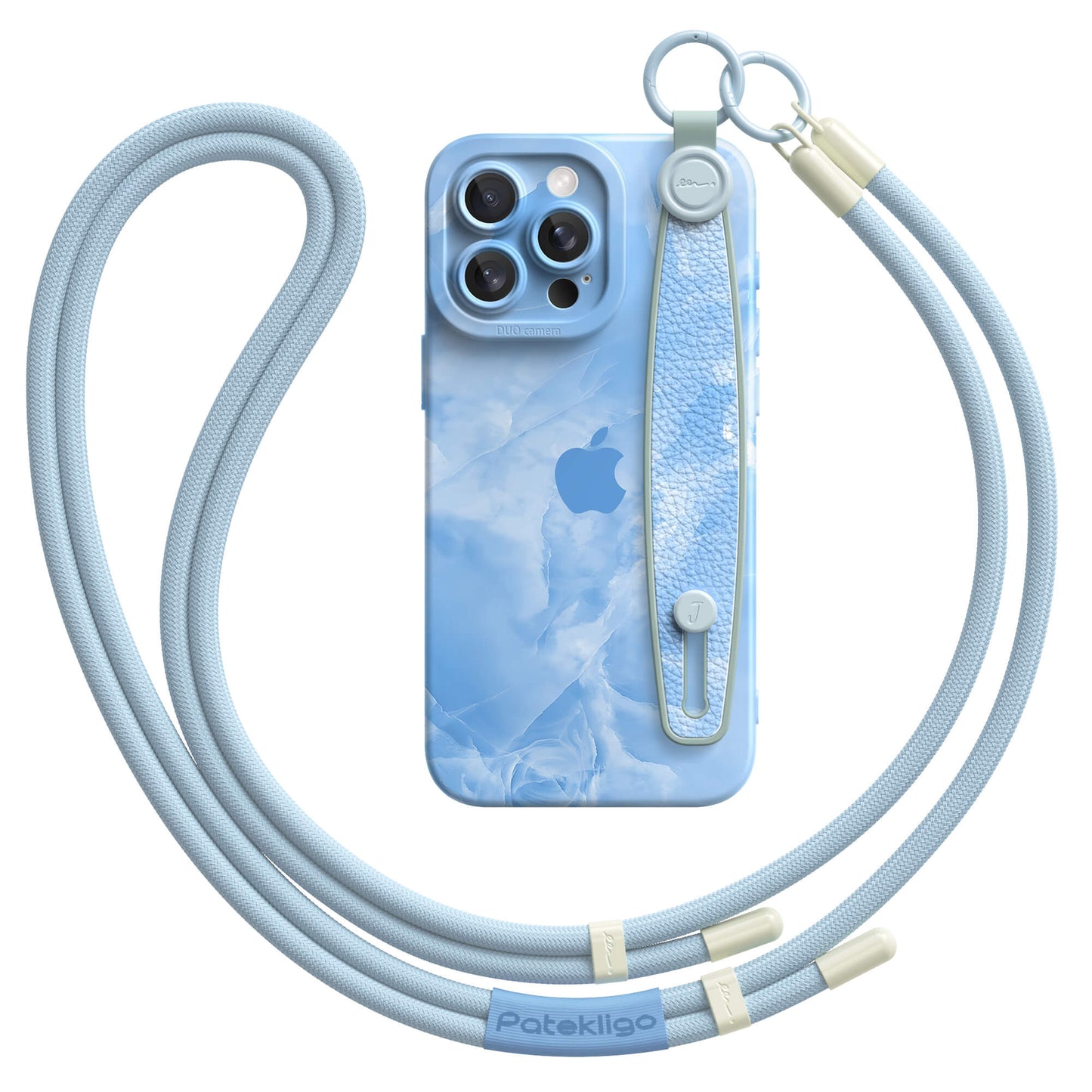 Ice Crack Blue | iPhone Series Multifunctional Wristband Case