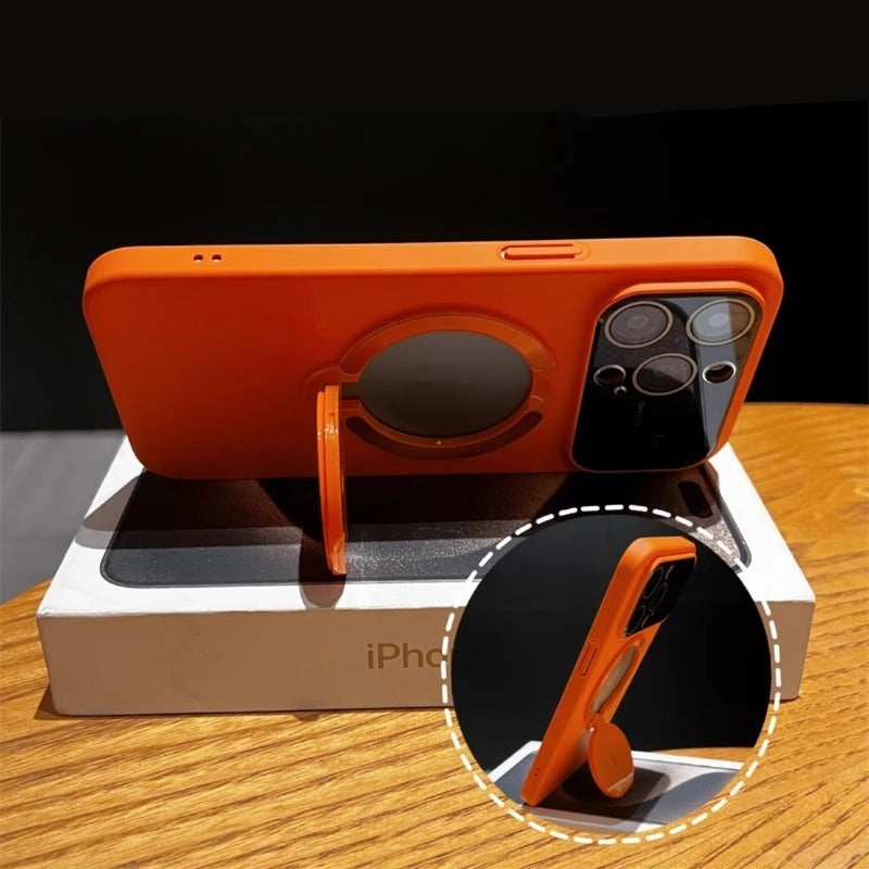 Lens Protection Rotating Gyroscope Magnetic Phone Case