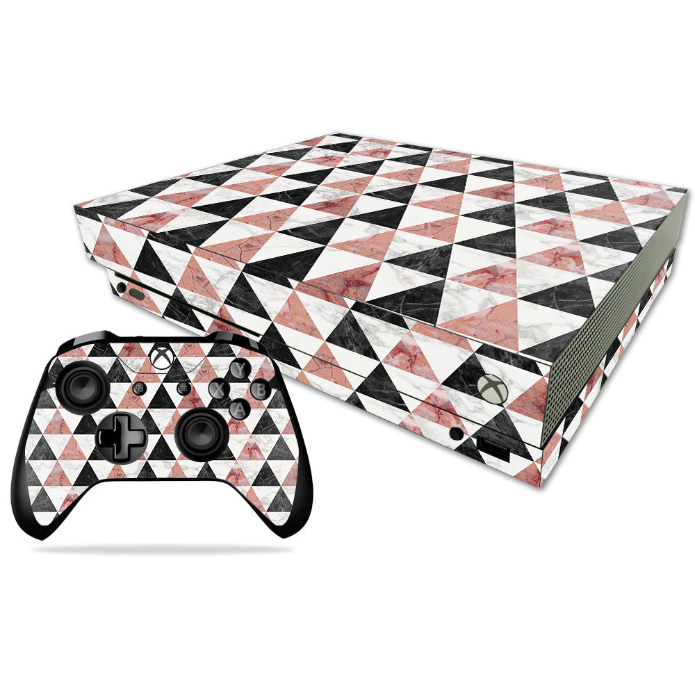 Verleihen Sie Ihrer Xbox One X einen eleganten Look mit Marble Pyramids Design