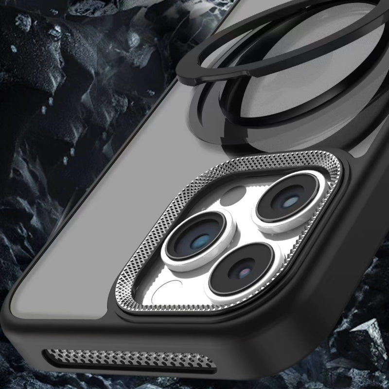 Translucent Matte 360° Magnetic iPhone Case: Shockproof, Wireless Charging, Heat Dissipation