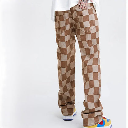 Checkered-Fit Sweatpants