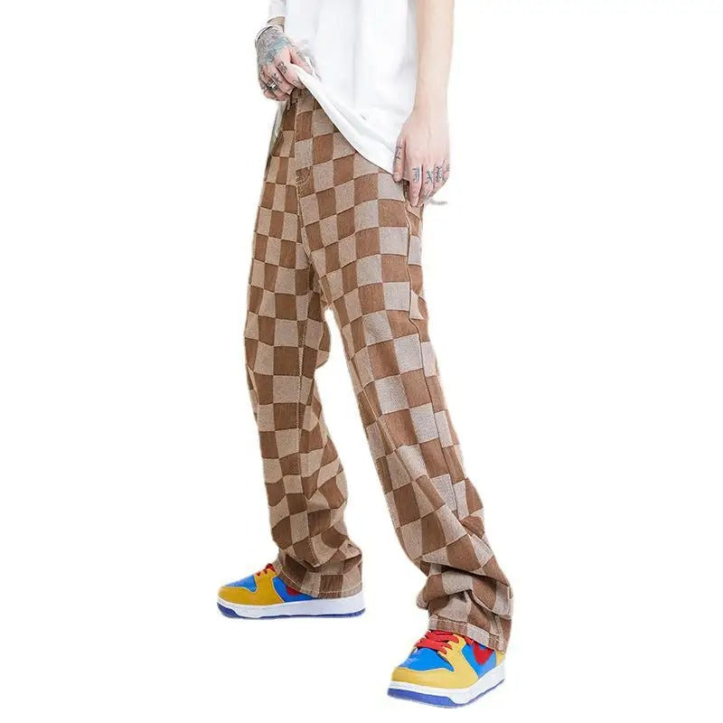 Checkered-Fit Sweatpants