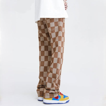 Checkered-Fit Sweatpants